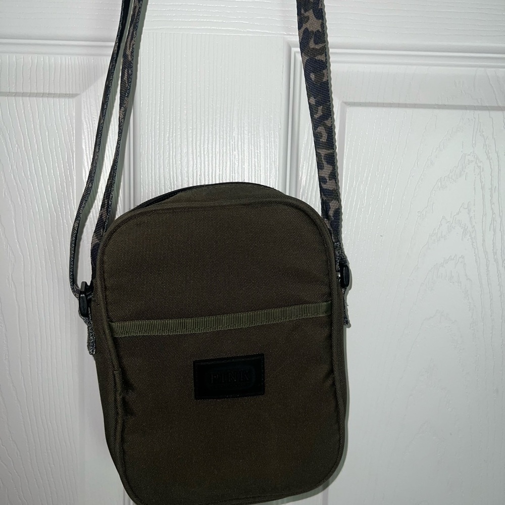PINK Victoria's Secret Khaki Crossbody Bag